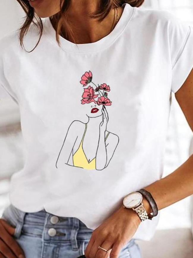 Lena - Elegante camiseta blanca de verano para mujer