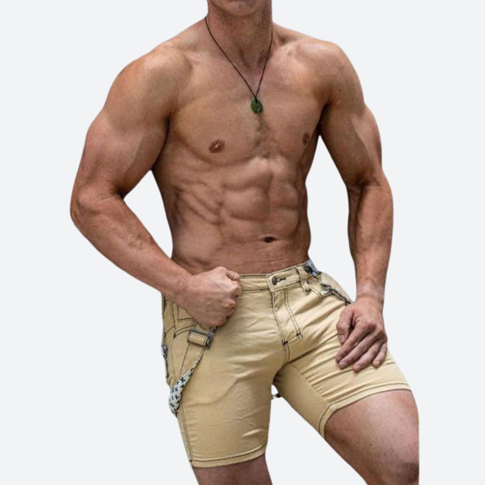 Pantalones cortos cargo a la moda con cinturón extraíble - Tobias
