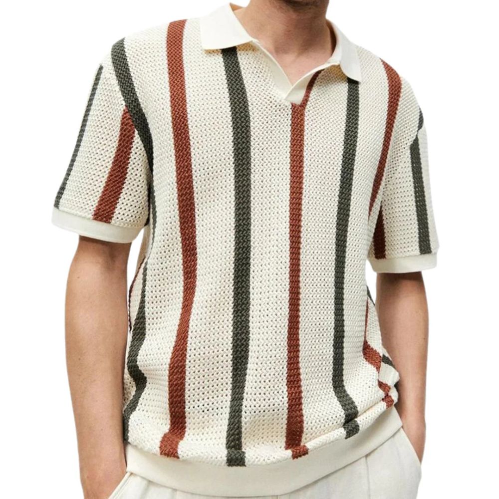 Elegante camisa transpirable de punto para hombre - Diek