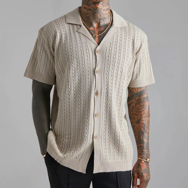 Elegante camisa de verano de punto para hombre - Jozias