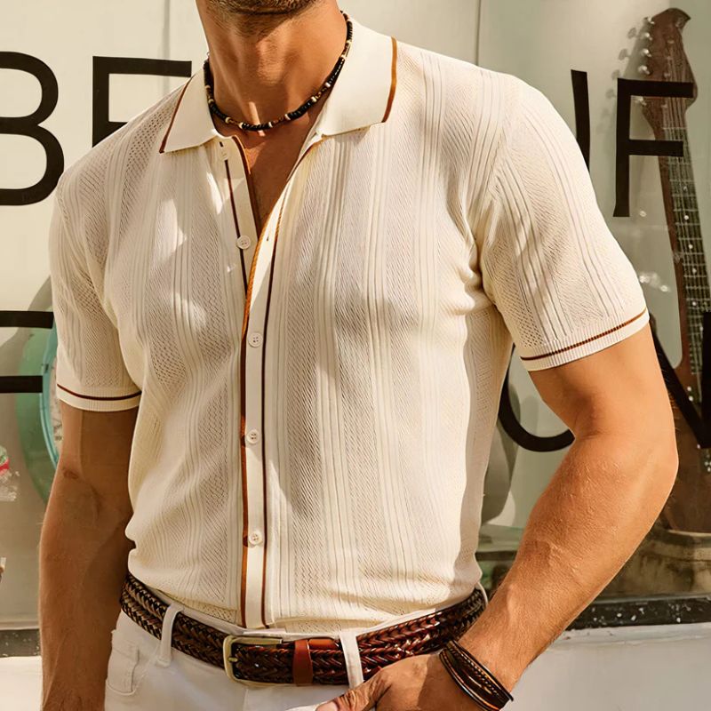 Polo de verano intemporal de seda hielo para hombre - Gaart
