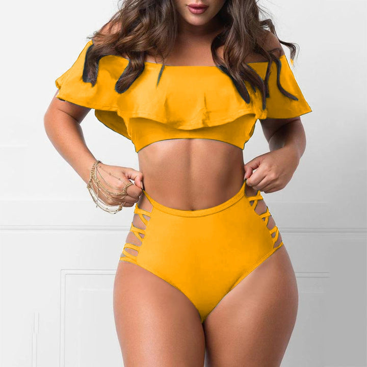 ¡Echa un vistazo a los detalles del bikini Julia sin hombros!