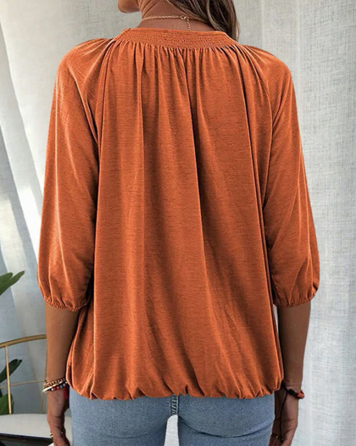 Kira - Elegante y versátil camiseta de cuello redondo para mujer