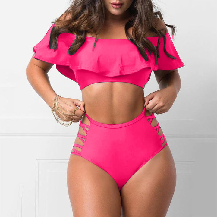 ¡Echa un vistazo a los detalles del bikini Julia sin hombros!