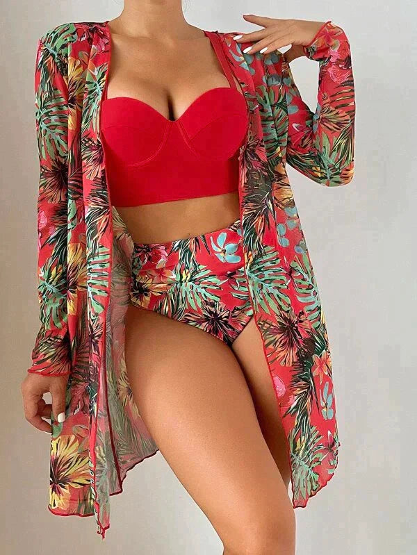Refrescante bikini de 3 piezas para mujer - ¡al estilo MELANIE!