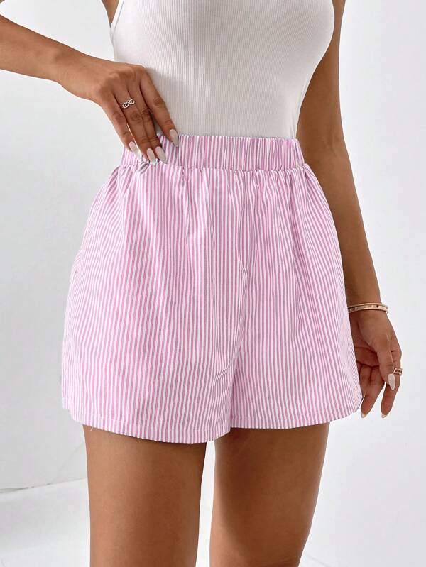 Blythe - Elegantes pantalones cortos de verano a rayas para mujer