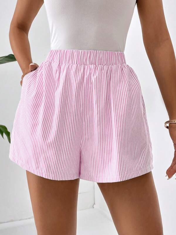 Blythe - Elegantes pantalones cortos de verano a rayas para mujer