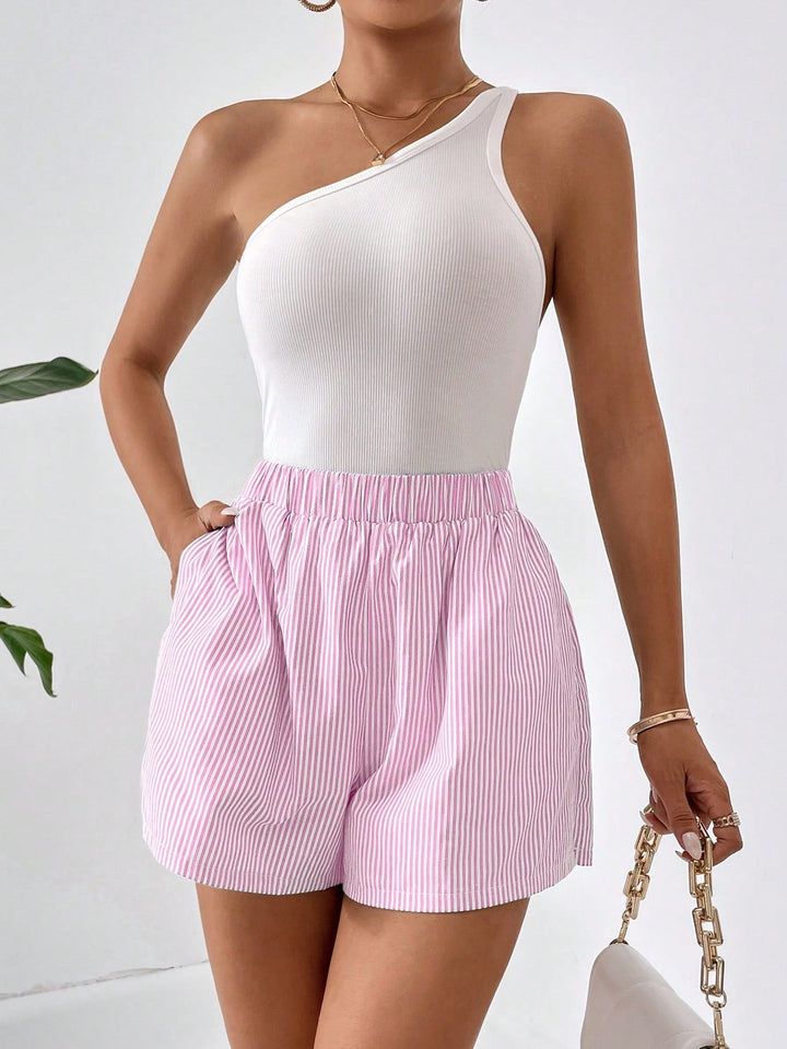 Blythe - Elegantes pantalones cortos de verano a rayas para mujer