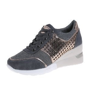 Amelia - Elegantes zapatillas ortopédicas con elegante tacón alto y cómodo tacón de cuña