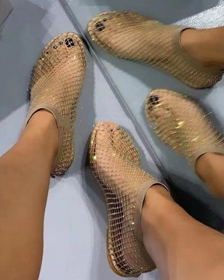 Jessie - Bailarinas brillantes de moda para mujer