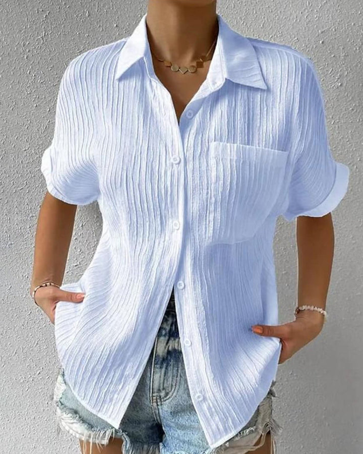 Bobbie - Elegante y cómoda blusa de manga corta para mujer