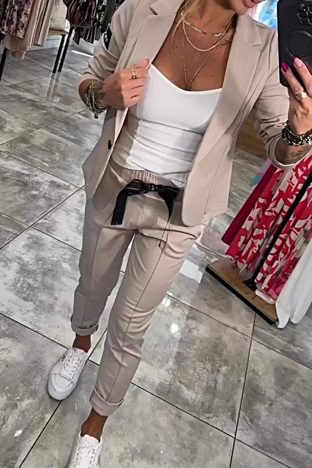 Marie™ - Chaqueta y Pantalones Elegantes de Algodón