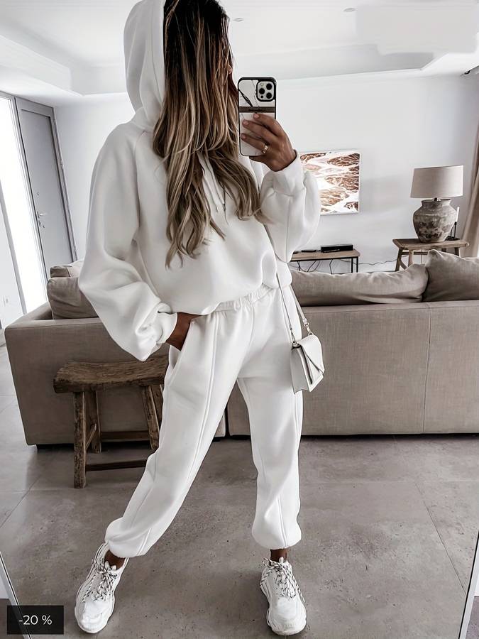 Karina - Elegante conjunto de sudadera con capucha y pantalón de chándal para mujer
