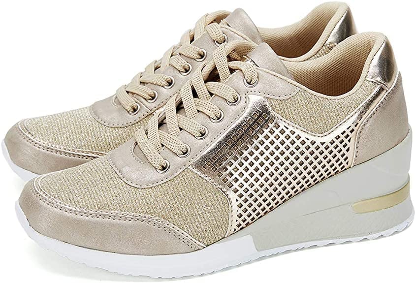 Amelia - Elegantes zapatillas ortopédicas con elegante tacón alto y cómodo tacón de cuña