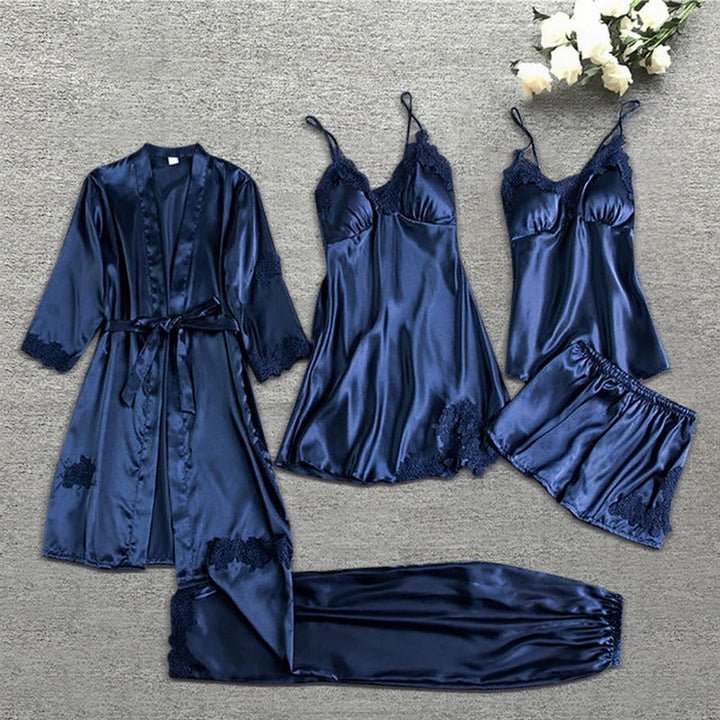 Iris - Elegante conjunto de pijama de satén para mujer