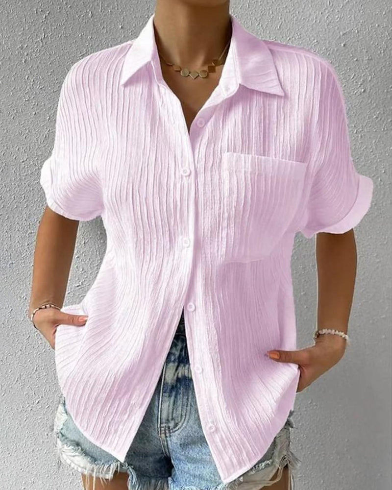Bobbie - Elegante y cómoda blusa de manga corta para mujer