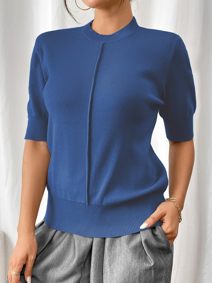 Top de verano de punto con cuello alto para mujer | Elise