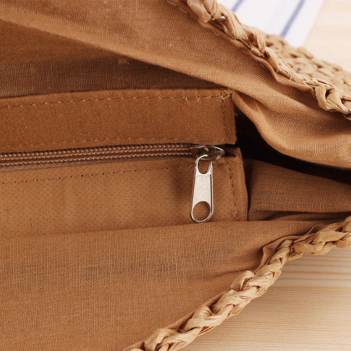 Chelsea - Elegante bolso de paja hecho a mano para mujer