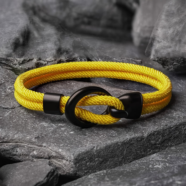 Elegante pulsera de cuerda hecha a mano para hombre - ¡Perfecta para el otoño!