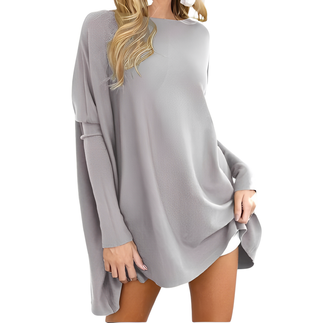 Kiana - Elegante blusa oversize de manga larga y escote redondo para un look otoñal perfecto