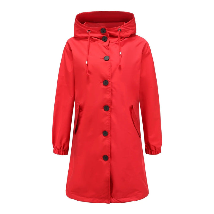 Lilac - Cortavientos impermeable para mujer con capucha elegante