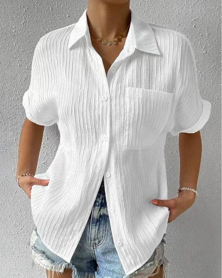 Bobbie - Elegante y cómoda blusa de manga corta para mujer