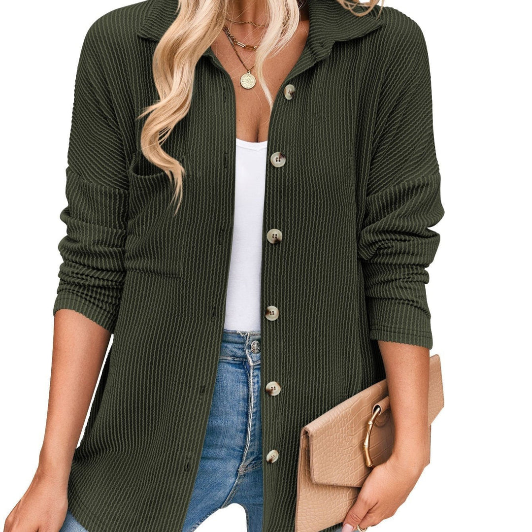Aria - Elegante blusa otoñal de rayas y manga larga para mujer