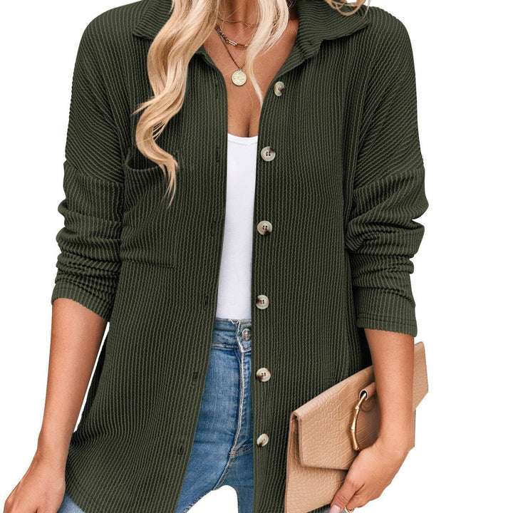 Aria - Elegante blusa otoñal de rayas y manga larga para mujer