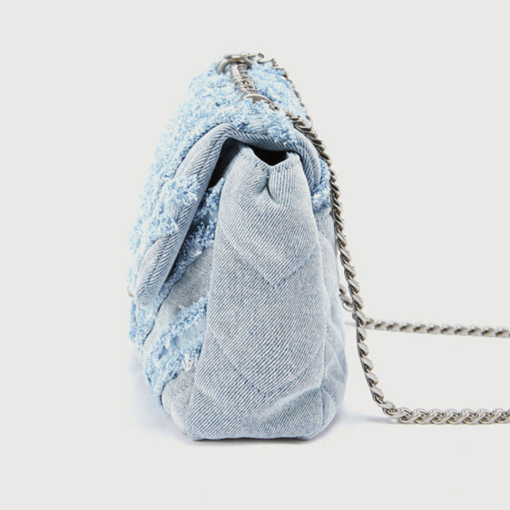 Bolso bandolera vaquero azul claro chic para mujer by Macy