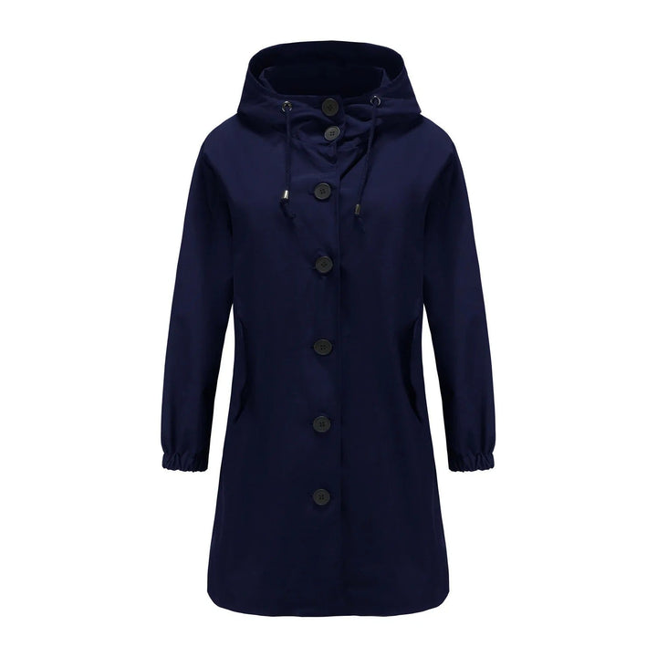 Lilac - Cortavientos impermeable para mujer con capucha elegante