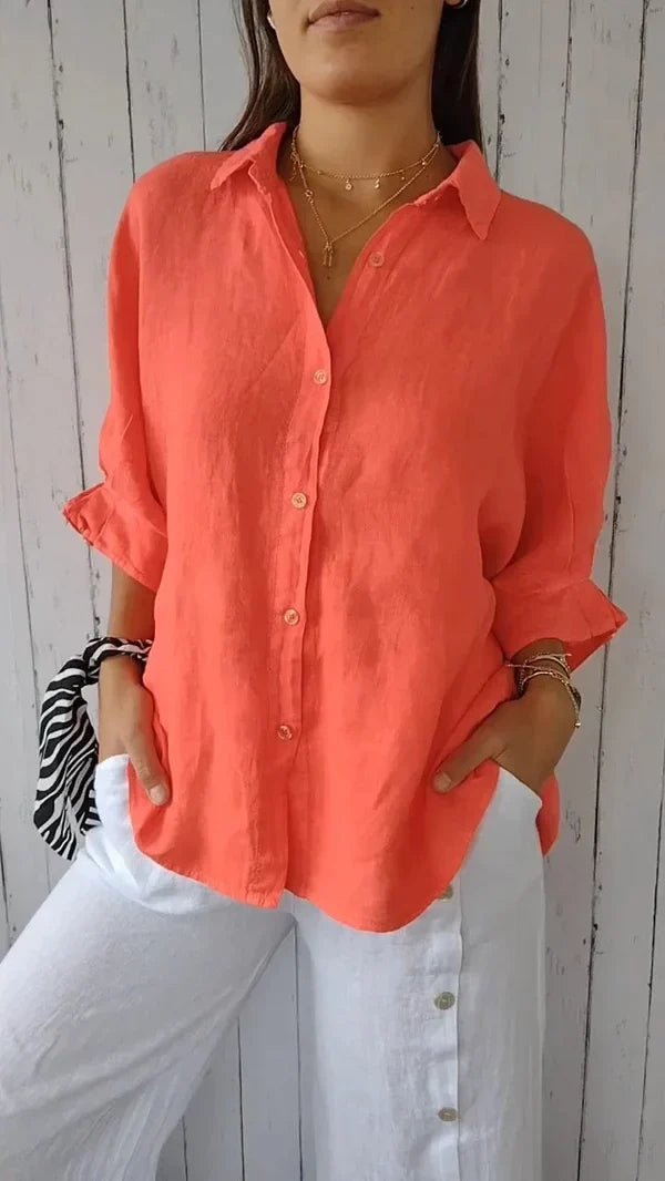 Lena - Elegante y acogedora blusa de verano para mujer