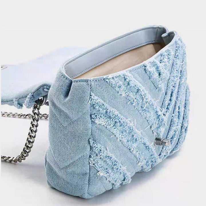 Bolso bandolera vaquero azul claro chic para mujer by Macy