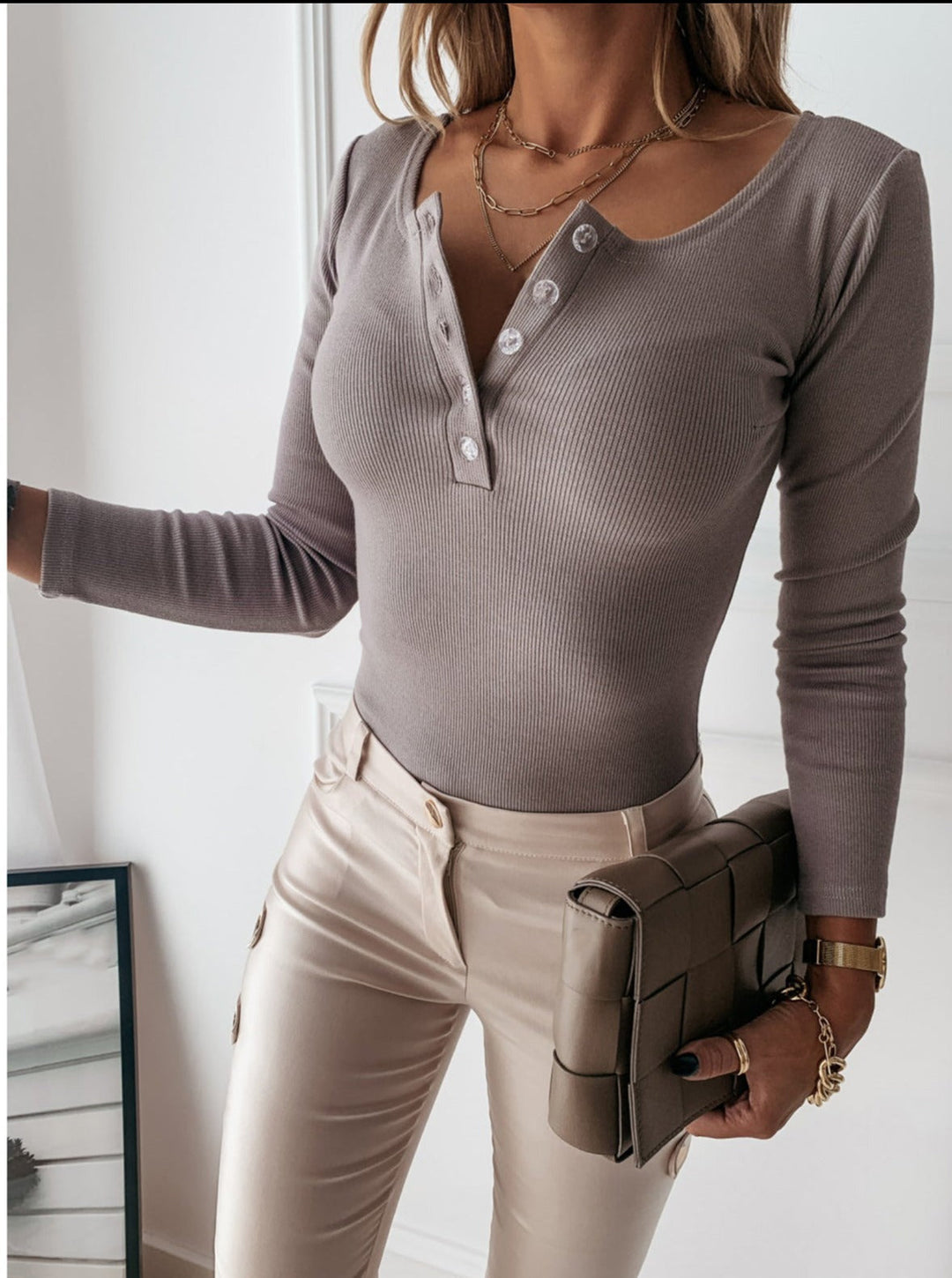 Candice - Elegante y cómoda camisa Henley para mujer