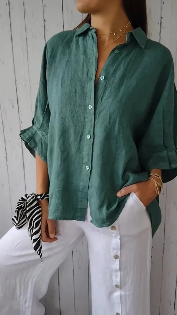 Lena - Elegante y acogedora blusa de verano para mujer