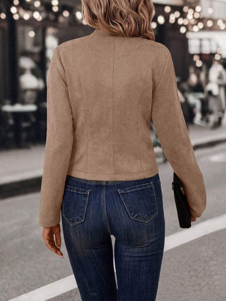 Doris - Elegante chaqueta de primavera con doble botonadura y frente abierto para mujer