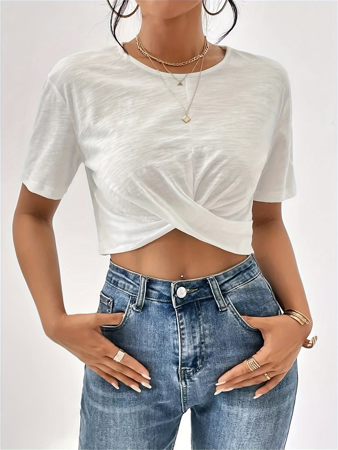 Camiseta de Textura Femenina en Bonito Color Cereza