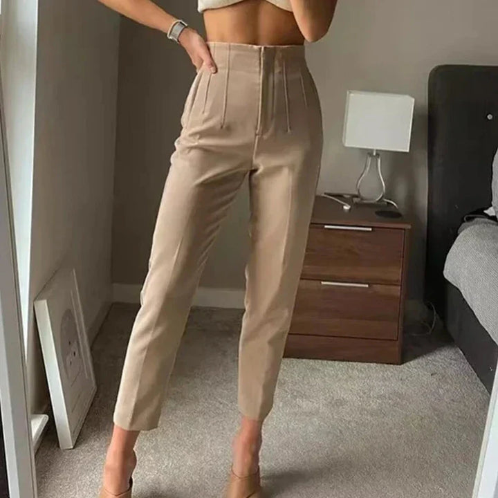 Matilda - Elegantes pantalones lápiz de talle alto para mujer