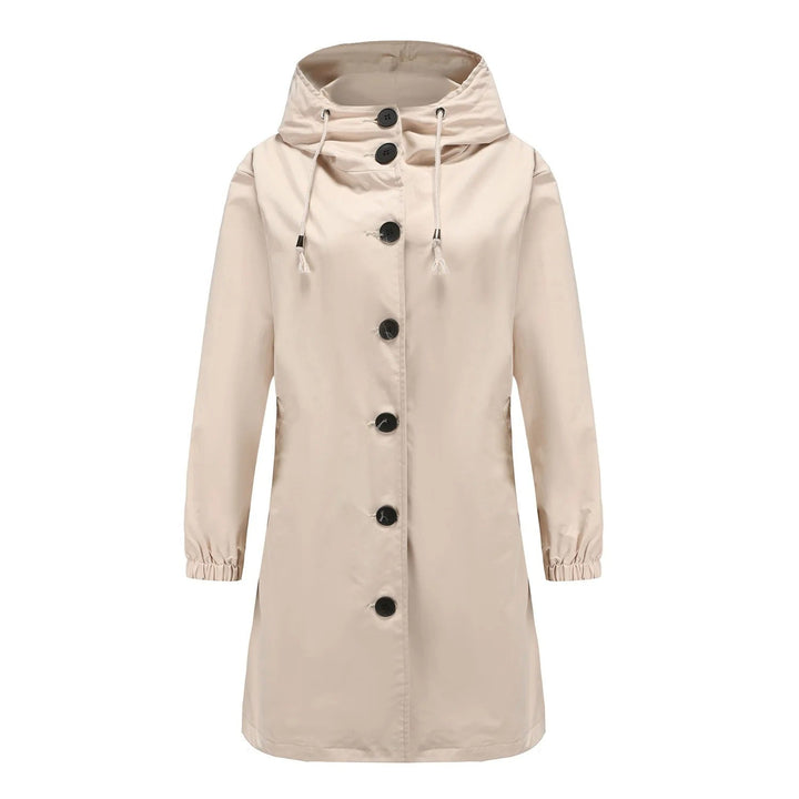 Lilac - Cortavientos impermeable para mujer con capucha elegante