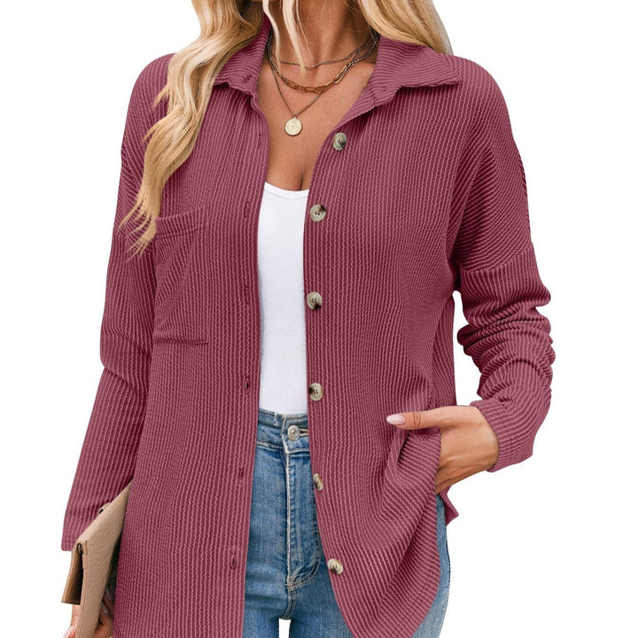 Aria - Elegante blusa otoñal de rayas y manga larga para mujer