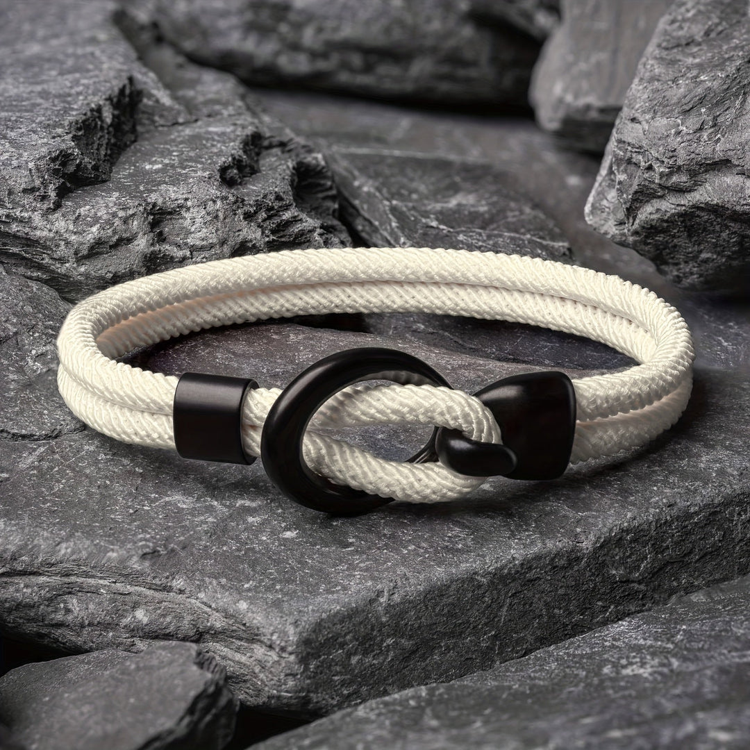 Elegante pulsera de cuerda hecha a mano para hombre - ¡Perfecta para el otoño!
