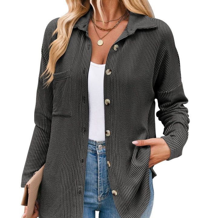 Aria - Elegante blusa otoñal de rayas y manga larga para mujer