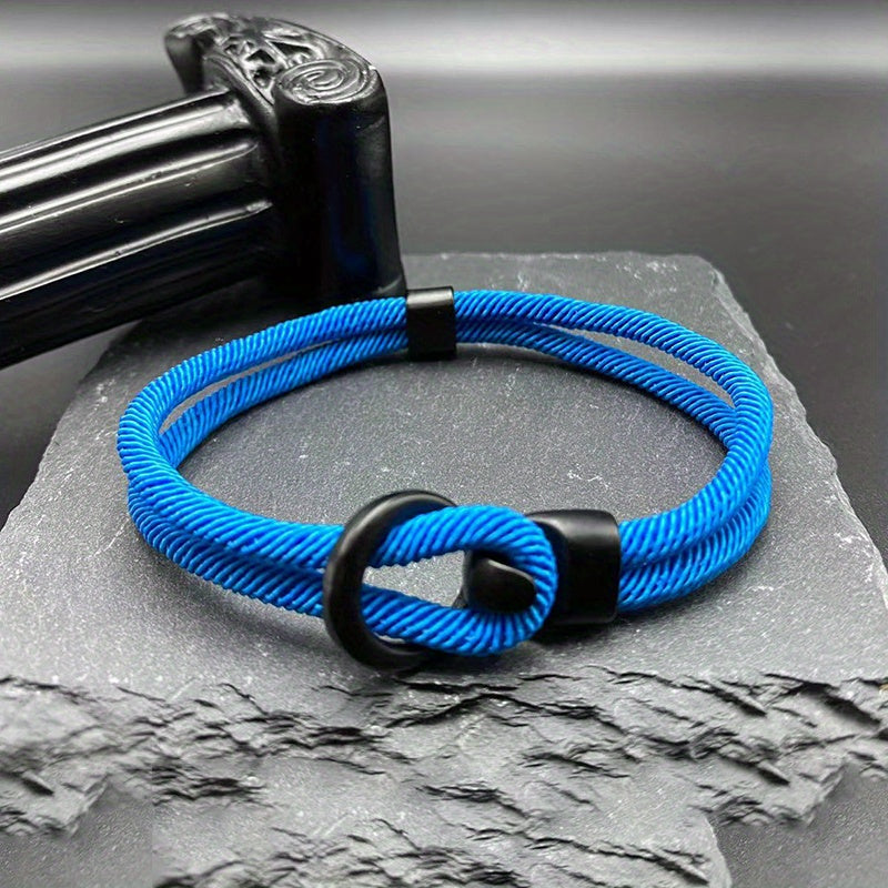 Elegante pulsera de cuerda hecha a mano para hombre - ¡Perfecta para el otoño!