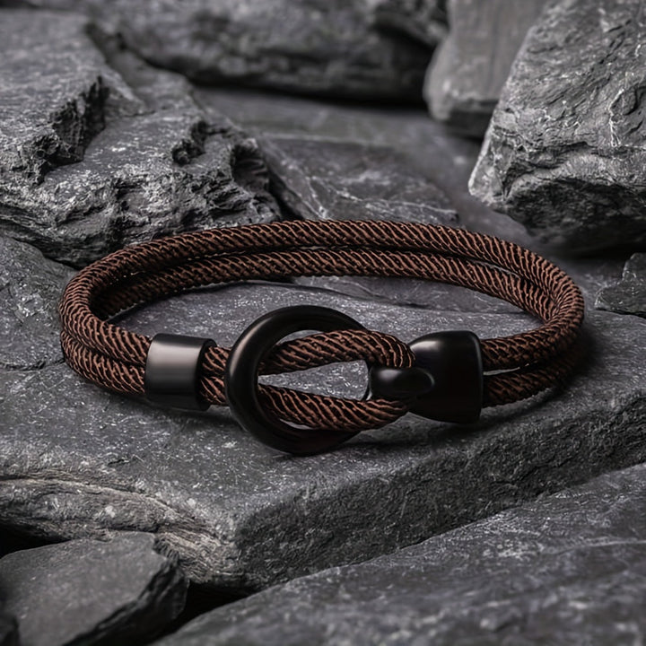 Elegante pulsera de cuerda hecha a mano para hombre - ¡Perfecta para el otoño!