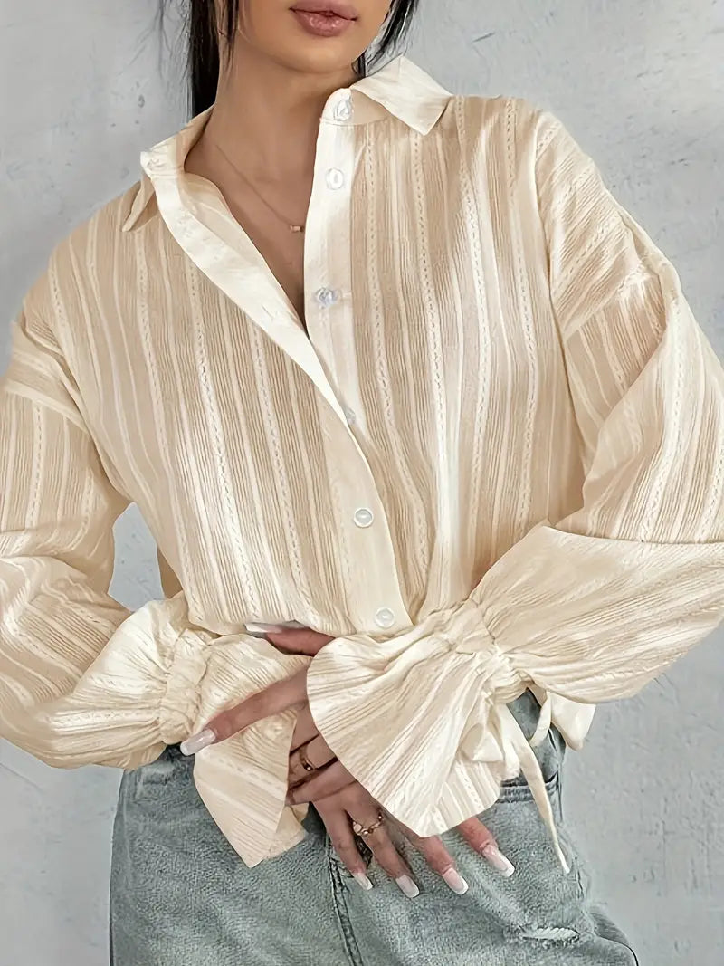 Delilah - Elegante blusa otoñal clásica de manga larga para mujer