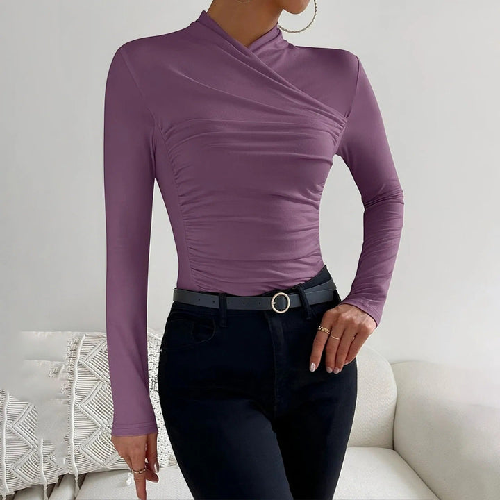 Blake - Elegante blusa envolvente de manga larga para un look otoñal elegante para mujer