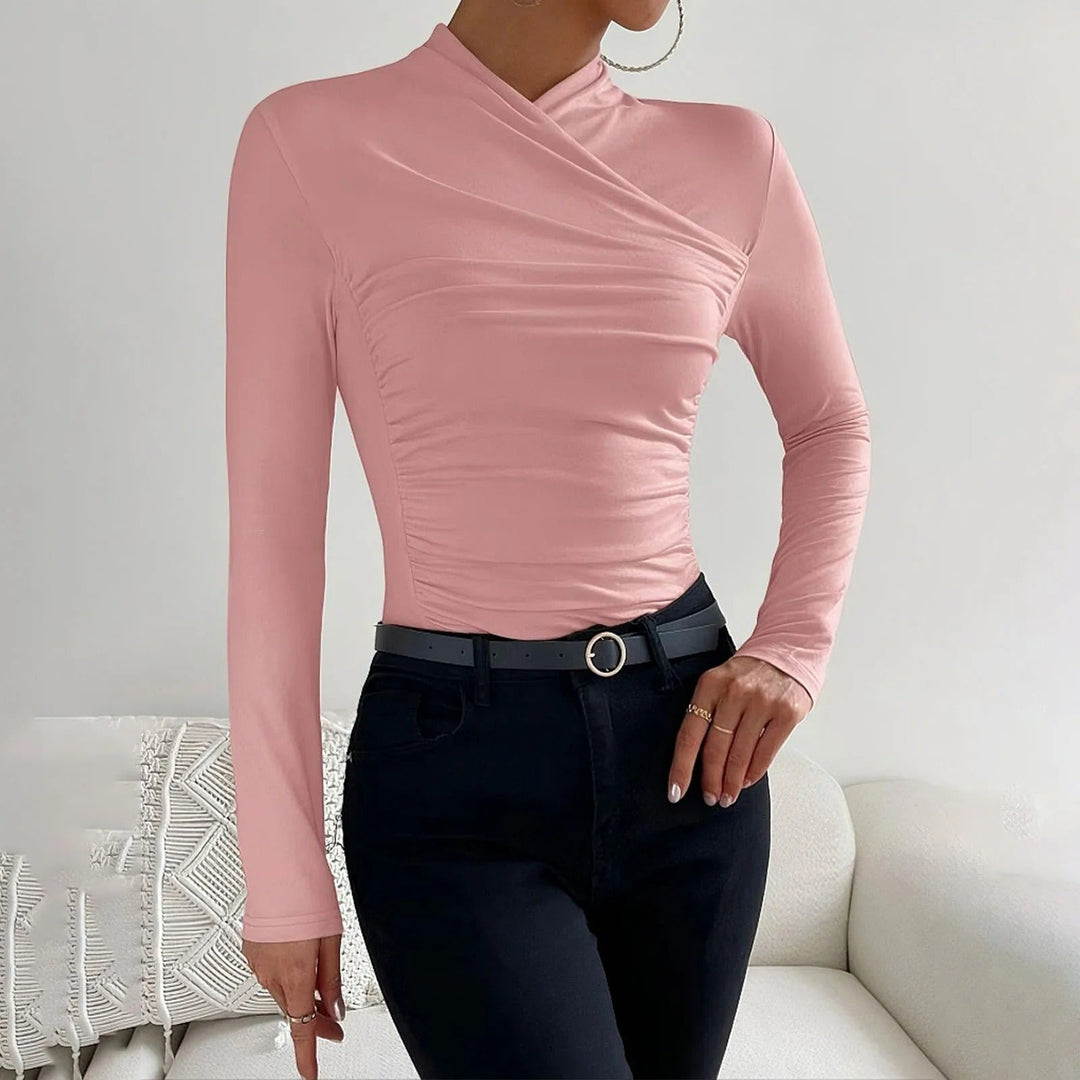 Blake - Elegante blusa envolvente de manga larga para un look otoñal elegante para mujer
