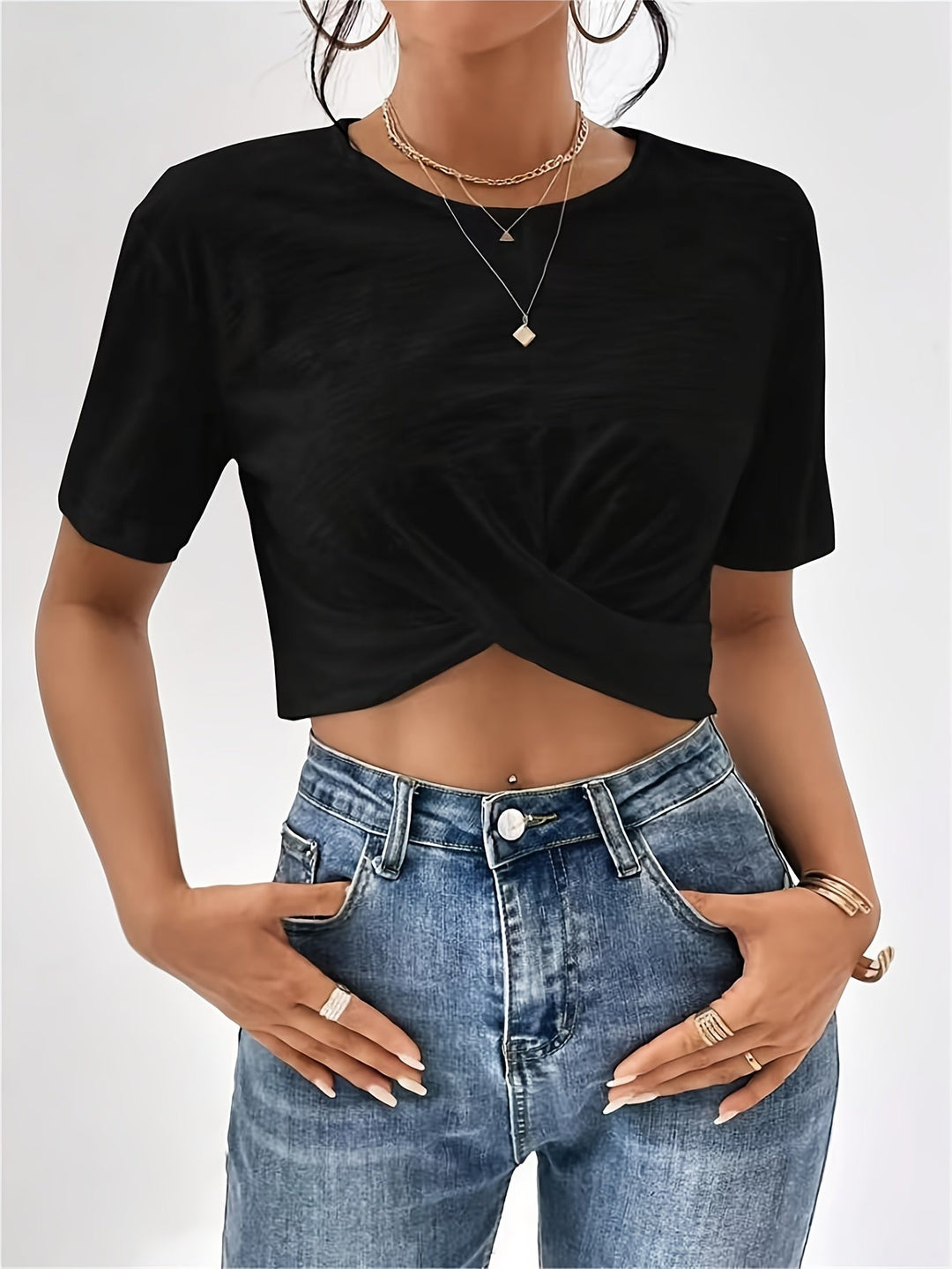Camiseta de Textura Femenina en Bonito Color Cereza