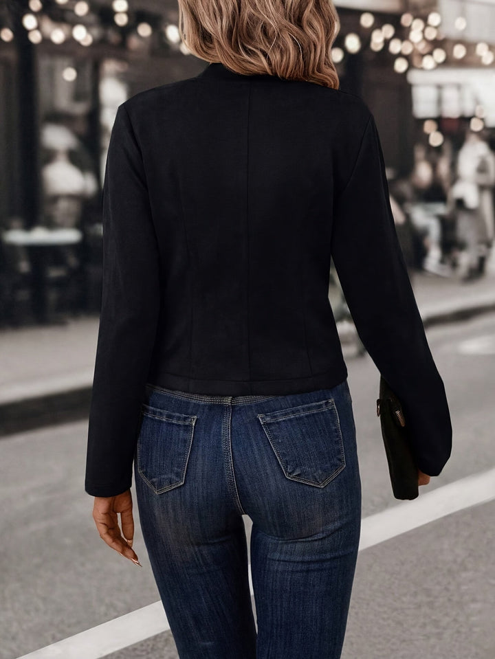 Doris - Elegante chaqueta de primavera con doble botonadura y frente abierto para mujer