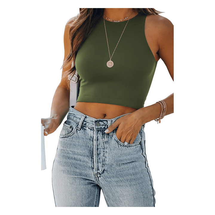 Emily - Croptop halter para mujer, sexy y a la moda