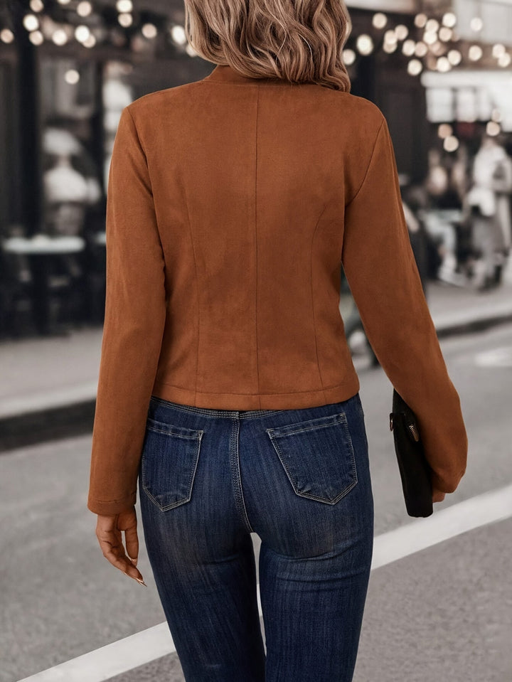 Doris - Elegante chaqueta de primavera con doble botonadura y frente abierto para mujer